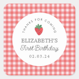 ベリースウィート誕生日ピクニク感謝していユー スクエアシール