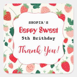 ベリースウィート誕生日招待状 スクエアシール