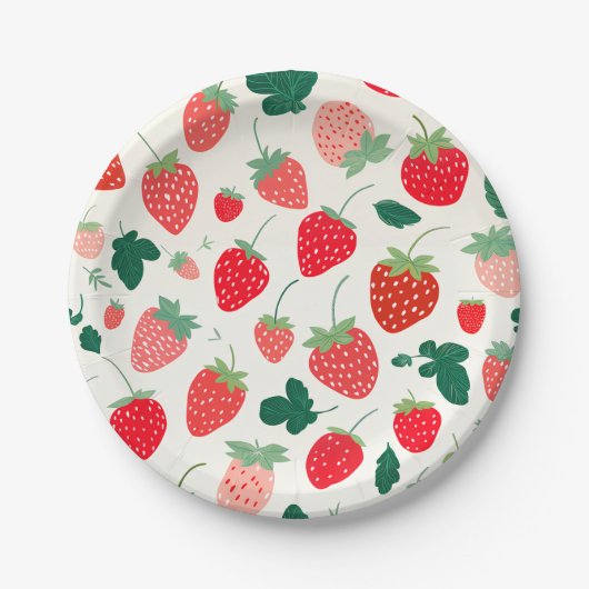 ベリースウィート誕生日招待状 ペーパープレート (正面)