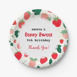 ベリースウィート誕生日招待状 ペーパープレート