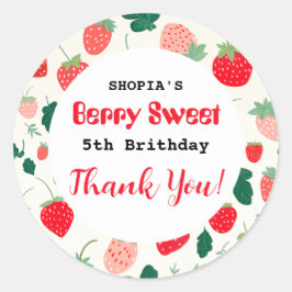 ベリースウィート誕生日招待状 ラウンドシール