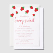ベリースウィート誕生日 ベラム紙招待状 (オフセット)