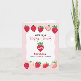 ベリースウィート1stバースデーフォールディング招待状 招待状