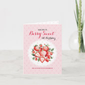 ベリースウィート1st誕生日の折り畳み招待状 招待状 (正面)