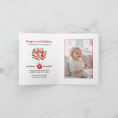 ベリースウィート1st誕生日の折り畳み招待状 招待状 (内部)