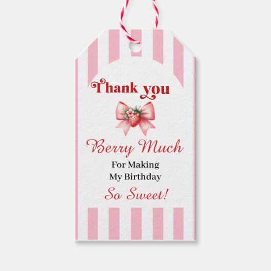 ベリースウィート1st誕生日サンキューギフトラベル ギフトタグ (正面)