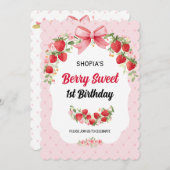 ベリースウィート1st誕生日招待状 招待状 (正面/裏面)