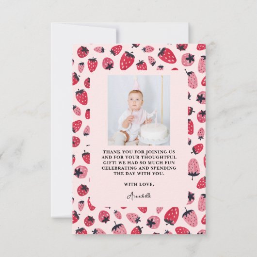 ベリースウィート1st誕生日 サンキューカード (裏面)