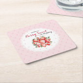 ベリースウィート1st誕生日 スクエアペーパーコースター (アングル)