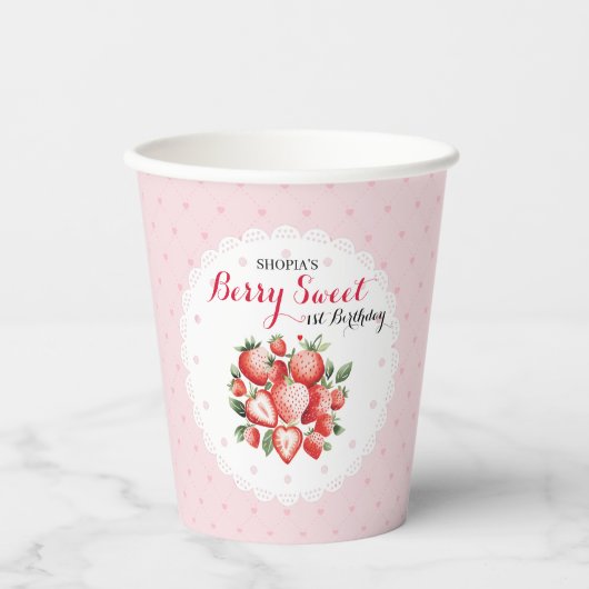 ベリースウィート1st誕生日 紙コップ (正面)