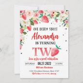 ベリースウィート2nd誕生日招待状ストロベリービール 招待状 (正面)