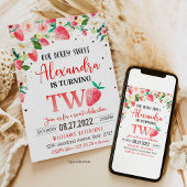 ベリースウィート2nd誕生日招待状ストロベリービール 招待状