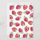 ベリースウィート |ストロベリーフルーツ赤ちゃんシャワー 招待状 (裏面)