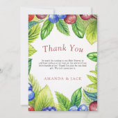 ベリーストロベリースイートベビーシャワー サンキューカード (正面)