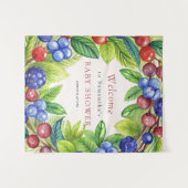 ベリーストロベリースイートベビーシャワー タペストリー (正面(横))