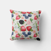 ベリーストロベリーフラワーズバースデーパーティー クッション (正面)