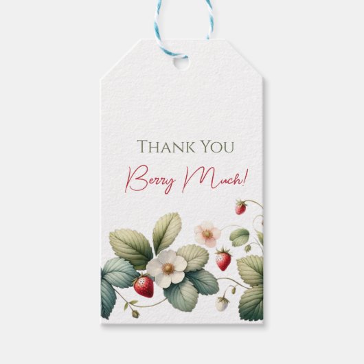 ベリーストロベリー誕生日サンキュー ギフトタグ (正面)