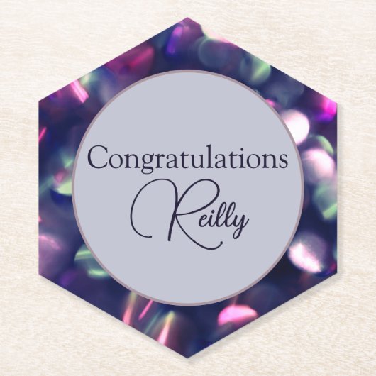 ベリースパークルカスタマイズ可能紙コースター ペーパーコースター (正面)