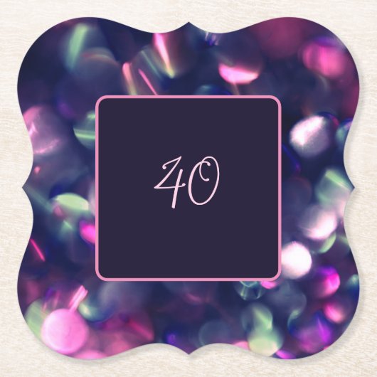 ベリースパークルカスタマイズ可能紙コースター ペーパーコースター (正面)