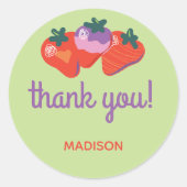 ベリースペシャルストロベリー誕生日キウイ ラウンドシール (正面)