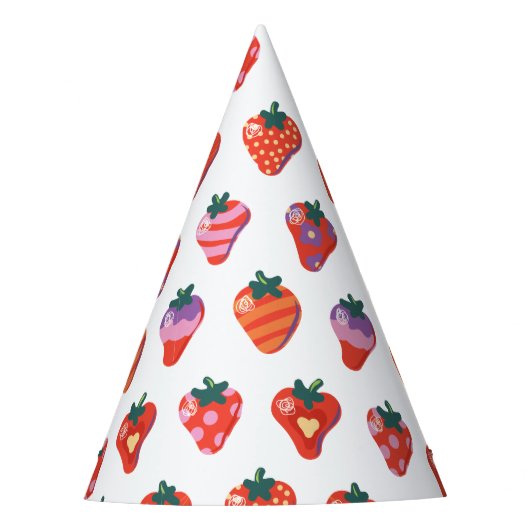 ベリースペシャルストロベリー誕生日 パーティーハット (正面)