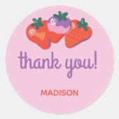 ベリースペシャルストロベリー誕生日 – ピンク ラウンドシール (正面)