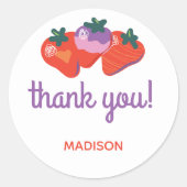 ベリースペシャルストロベリー誕生日 – ホワイト ラウンドシール (正面)