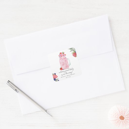 ベリースペシャルスムージー赤ちゃんシャワー スクエアシール (封筒)