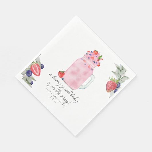 ベリースペシャルスムージー赤ちゃんシャワー スタンダードランチョンナプキン (角)