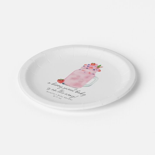 ベリースペシャルスムージー赤ちゃんシャワー ペーパープレート (アングル)