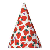 ベリースペシャルトストローベリー誕生日 – ホワイト パーティーハット (右)