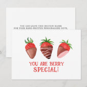 ベリースペシャルバレンタインカードストロベリー サンキューカード (正面/裏面)