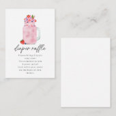 ベリースムージー赤ちゃんシャワーおむつラッフル エンクロージャーカード (正面/裏面)