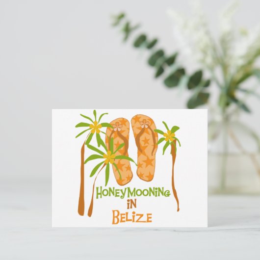 ベリーズでの新婚旅行 ポストカード (スタンド正面)