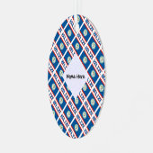 ベリーズとベリズの国旗、あなたの名前で並べられる メタルオーナメント (正面左)