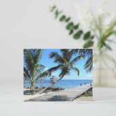 ベリーズのパームアンドピア ポストカード (スタンド正面)