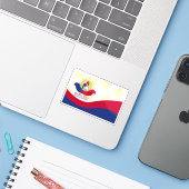ベリーズのベリーズシティの旗 シール (ノートパソコンとiPhone)