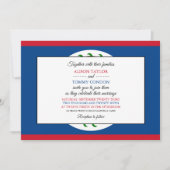 ベリーズの国旗 ウェディング 招待状 (正面)