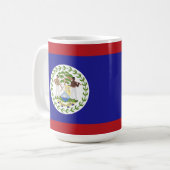 ベリーズの国旗 コーヒーマグカップ (正面左)