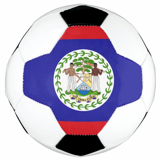 ベリーズの国旗 サッカーボール (正面)
