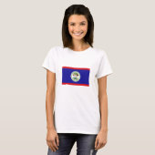 ベリーズの国旗 Tシャツ (正面フル)
