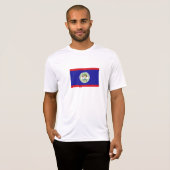 ベリーズの国旗 Tシャツ (正面フル)