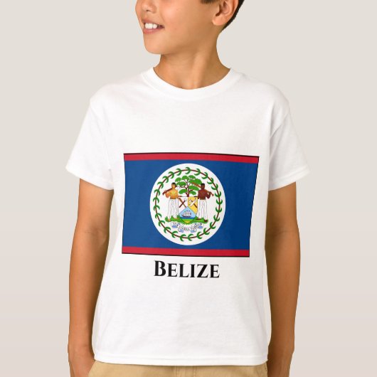 ベリーズの国旗 Tシャツ (正面)