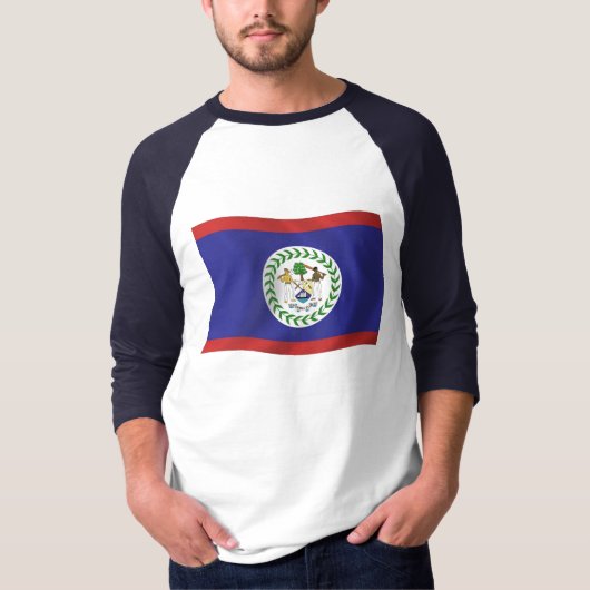 ベリーズの国旗Tシャツ Tシャツ (正面)