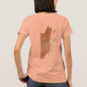 ベリーズの旗と地図のTシャツ Tシャツ (裏面)