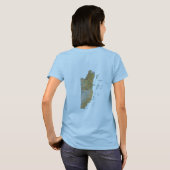 ベリーズの旗+地図+テキストTシャツ Tシャツ (裏面フル)