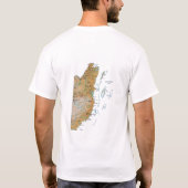 ベリーズの旗+地図+テキストTシャツ Tシャツ (裏面)