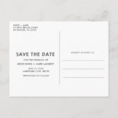 ベリーズの目的地の結婚式の日付を保存 案内ポストカード (裏面)