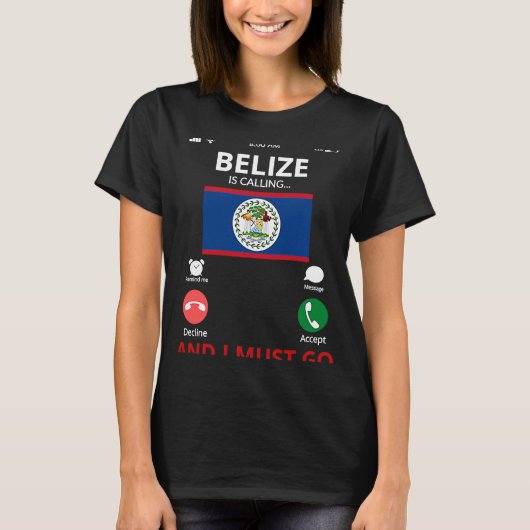 ベリーズは電話している Tシャツ (正面)