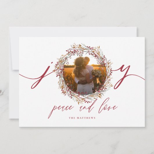 ベリーズアンドジョイホリデーフォトカード シーズンカード (正面)